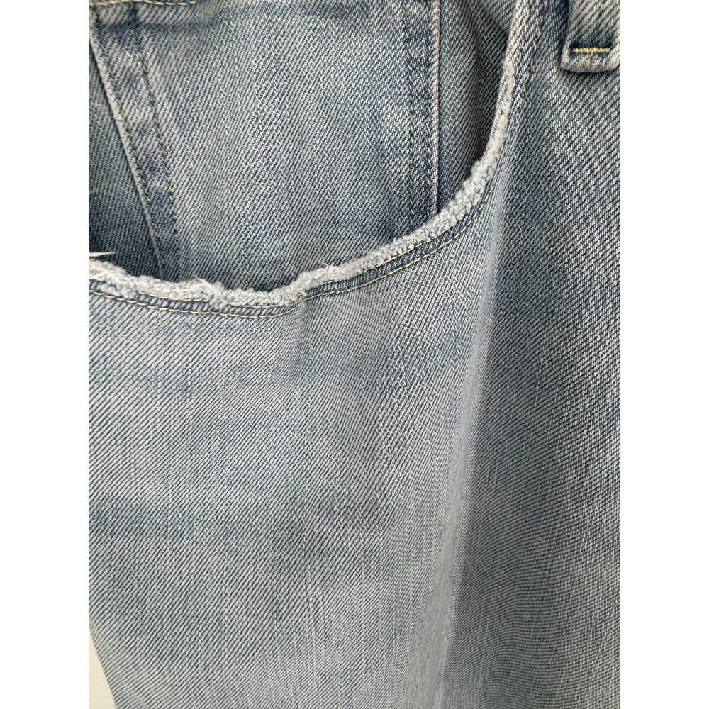 Good American Good Legs Flare Jeans Size 30 Light Wash Deep V Yoke NWT - NEW - Picture 6 of 10